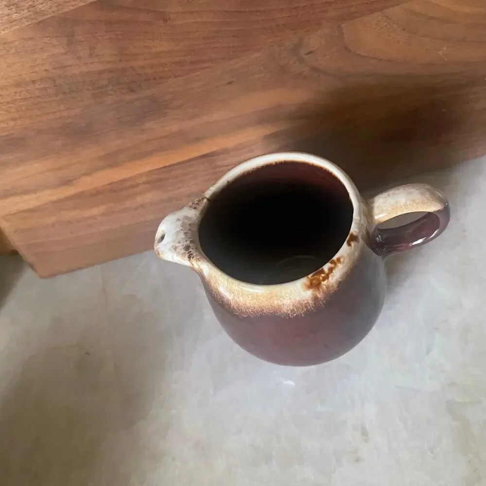 McCoy drip glaze pottery creamer/gravy/syrup